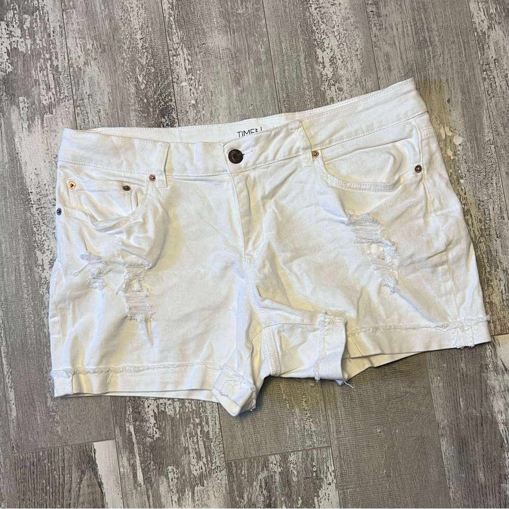 White Jean Shorts